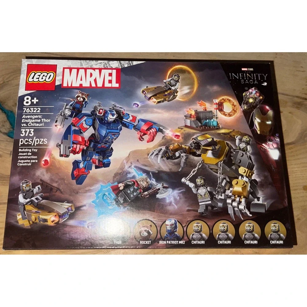 LEGO Marvel Avengers Endgame Thor vs Chitauri 76322 Iron Patriot Mech New Sealed